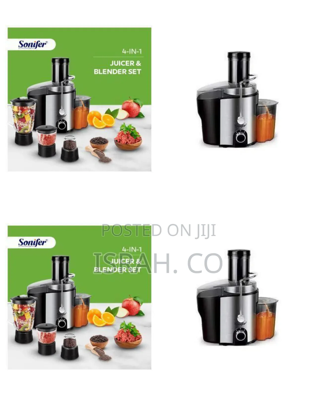 Sonifer High-Performance Electric Centrifugal Juicer With Stainless