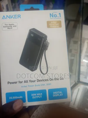Anker Power Bank (, 30w) With a Built-in Usb-C Cable.