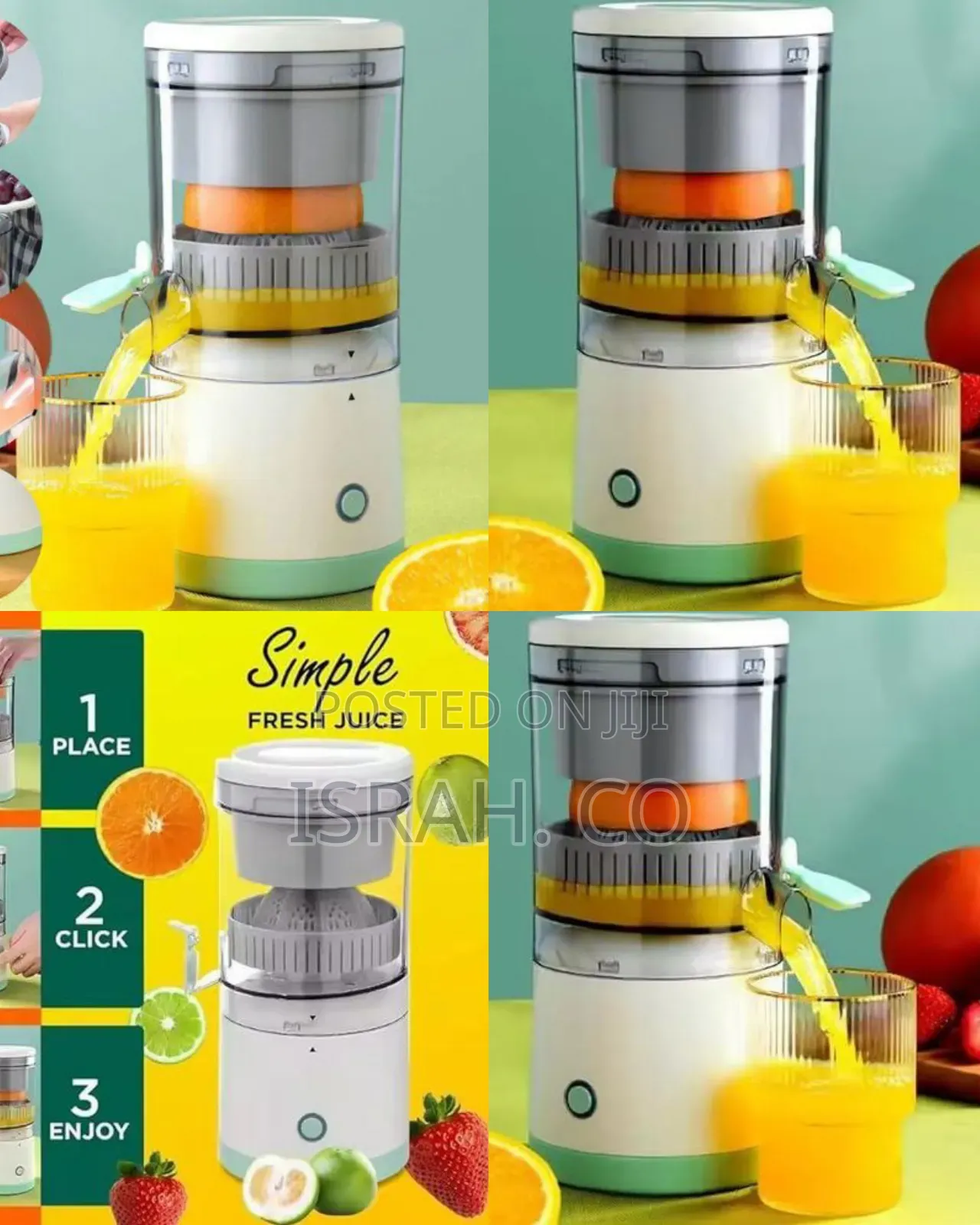Portable Rechargeable Electric Citrus Juicer With Automatic Pulp .