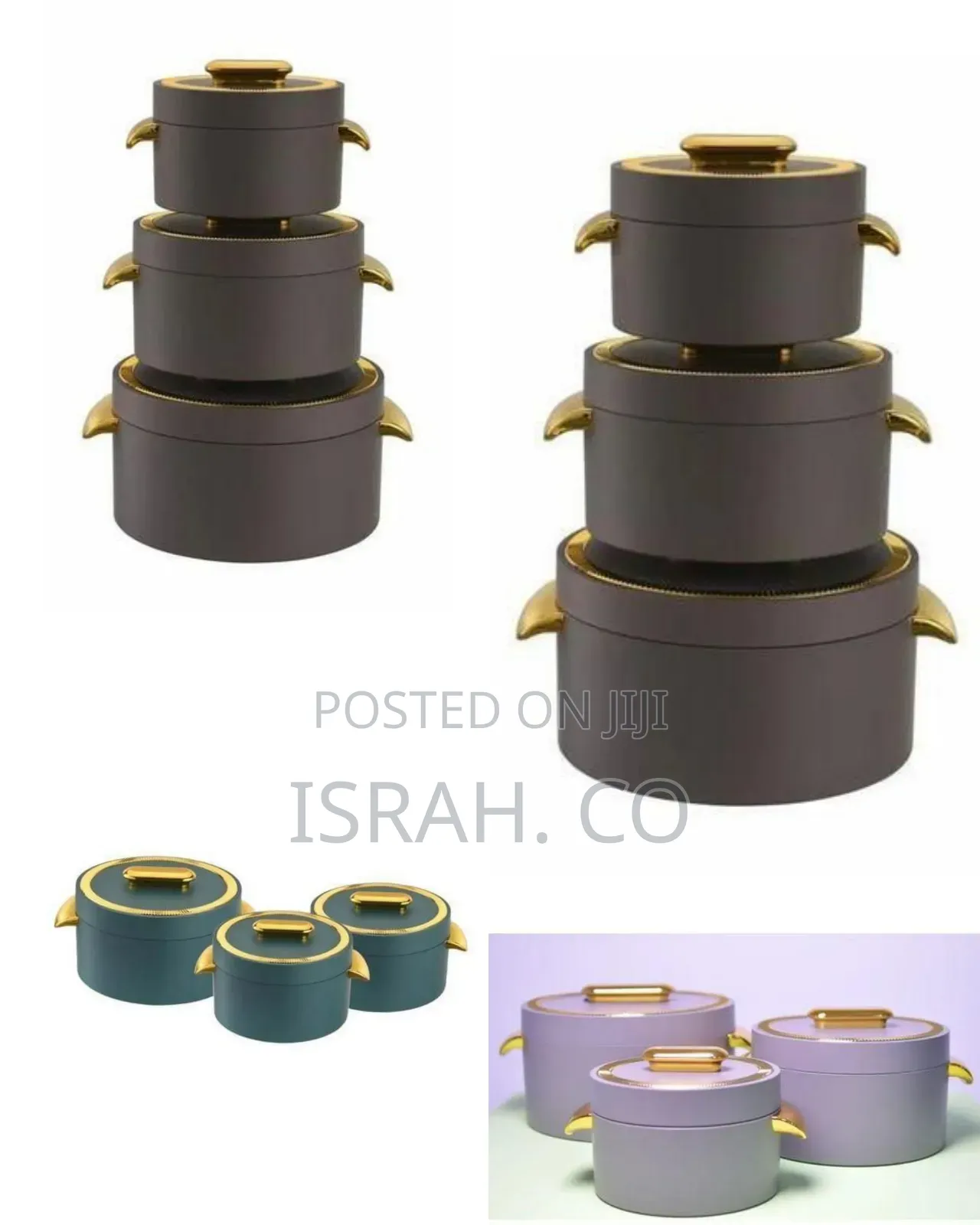 Stackable Insulated Food Container Set - Multicolor