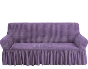 3:2:1 Purple Six Seater Elastic Sofa Covers