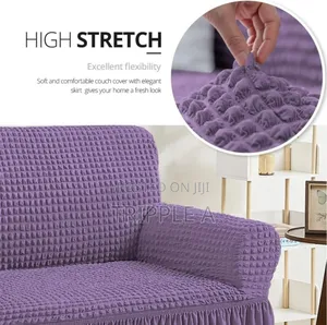 3:2:1 Purple Six Seater Elastic Sofa Covers