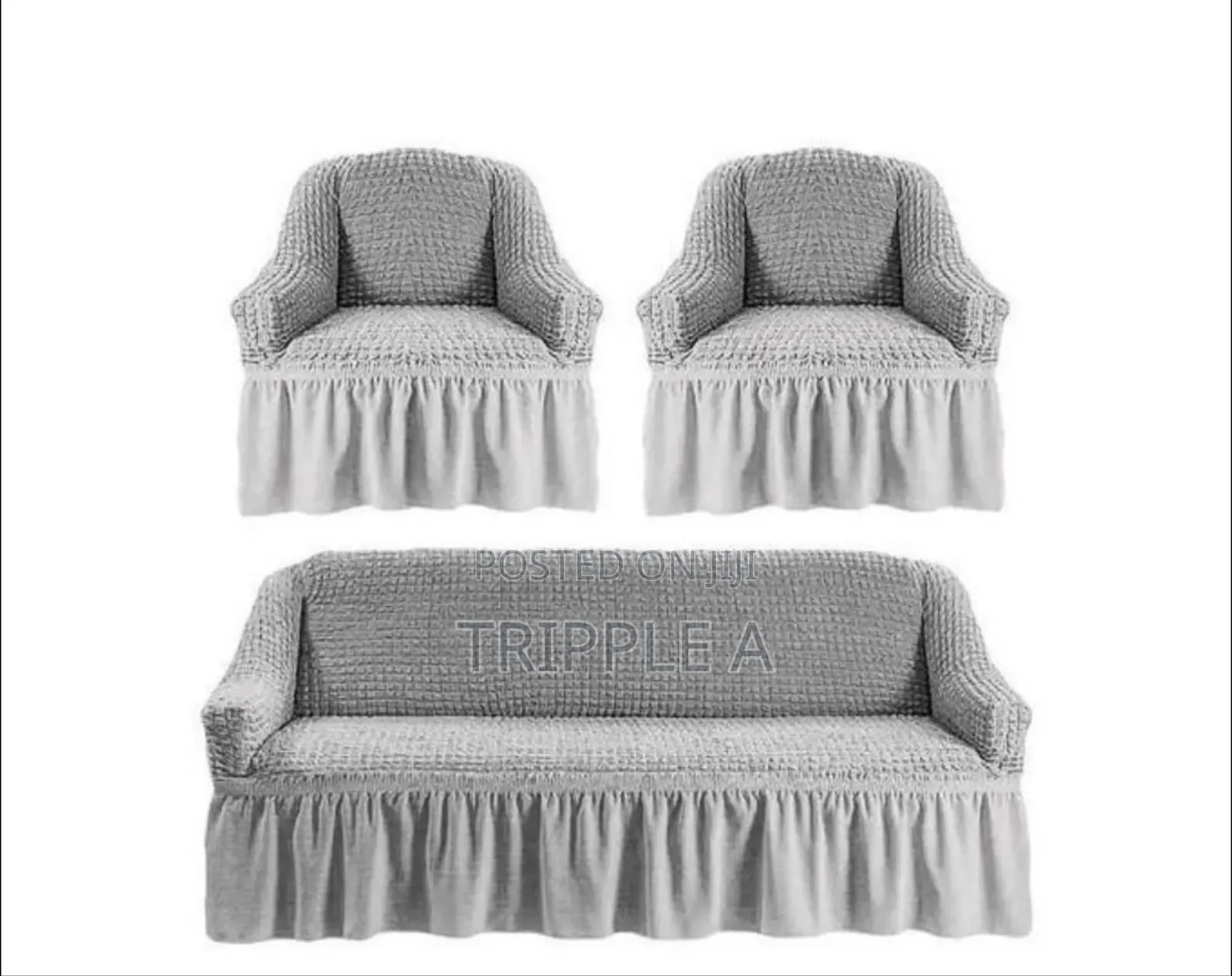 3:1:1 Light Grey Five Seater Elastic Sofa Cover