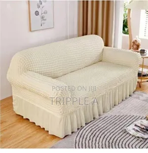 3:1:1 Ivory Five Seater Elastic Sofa Cover