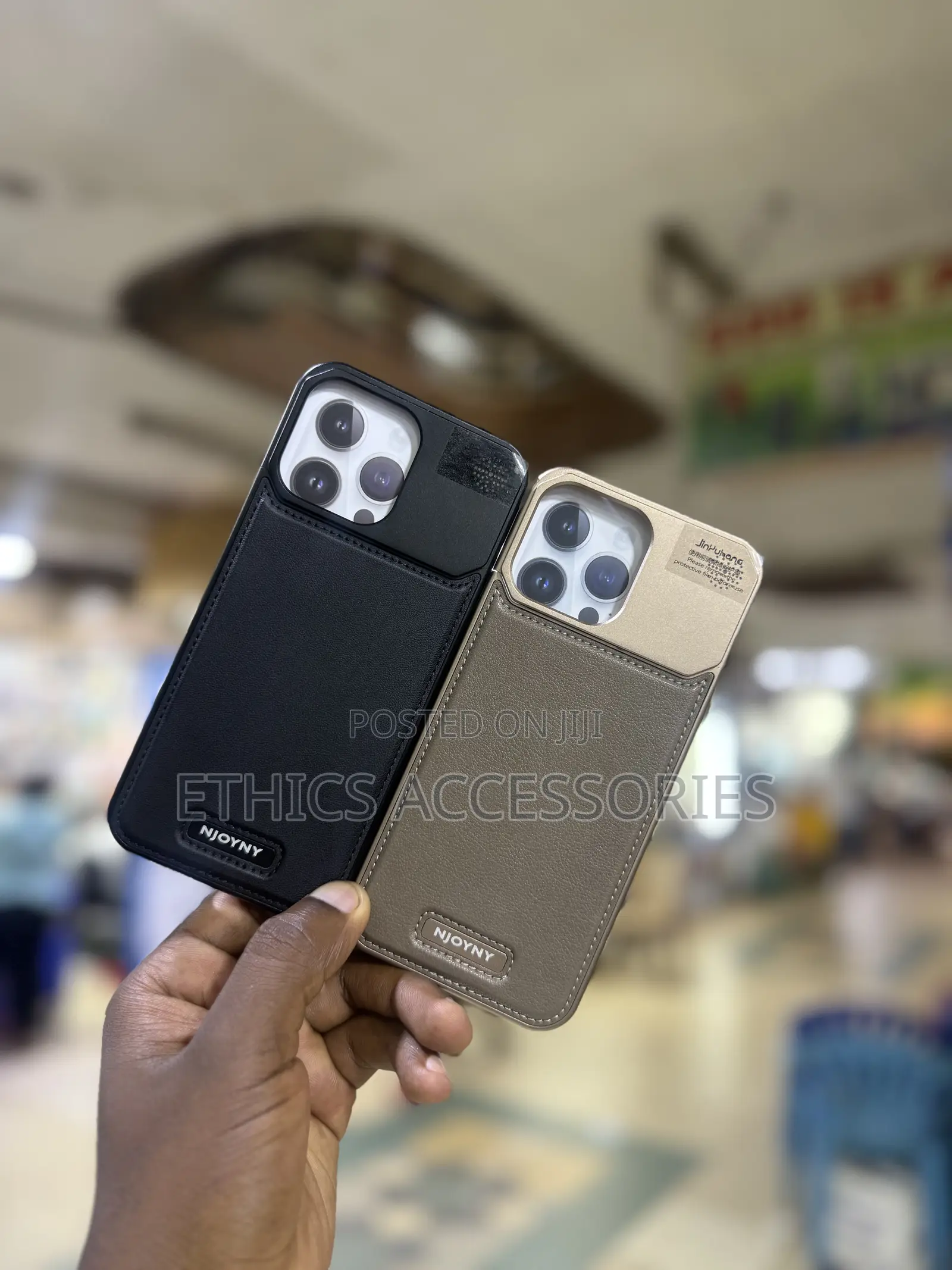 Njoyny Metallic Leather Cases