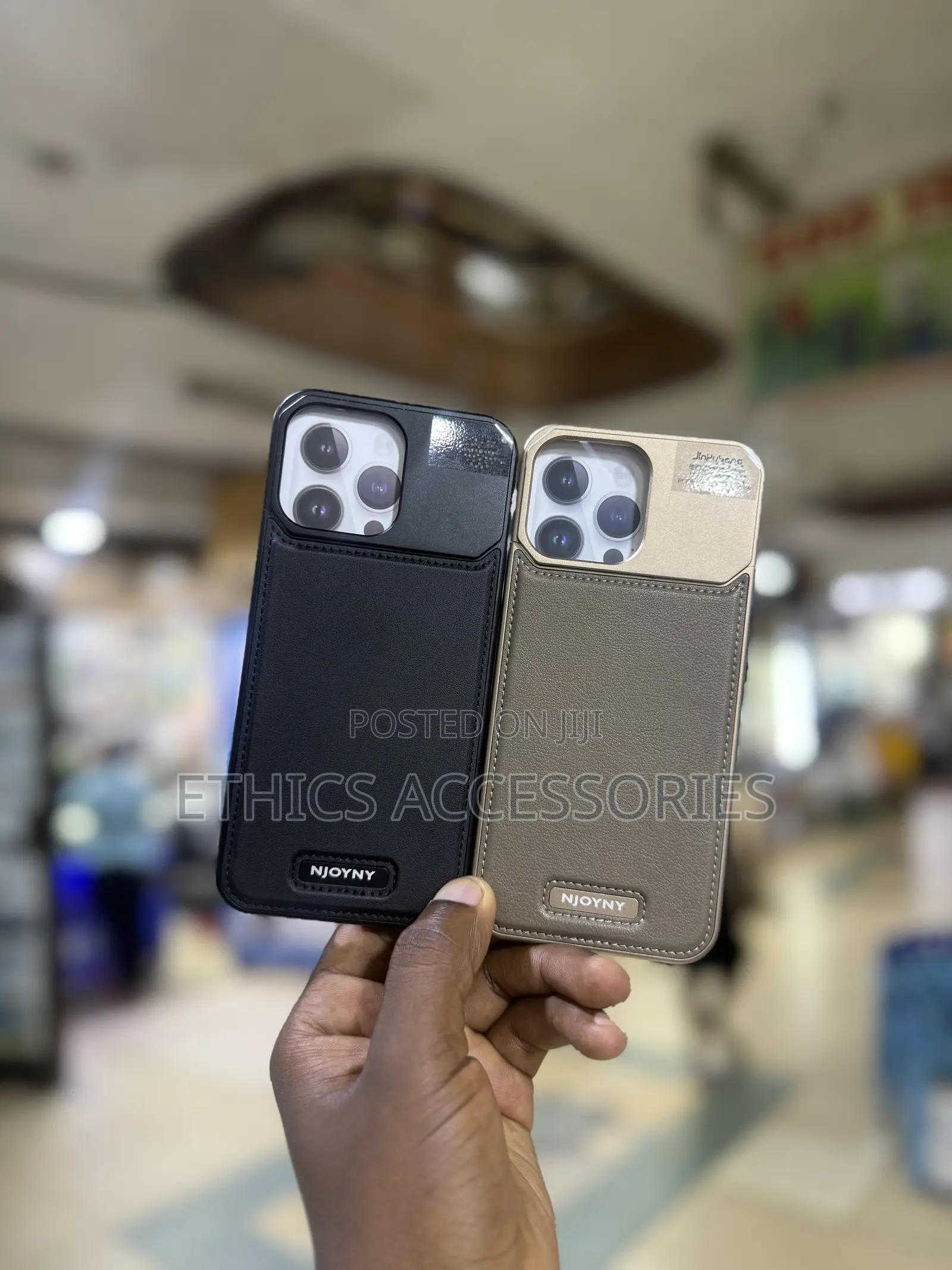 Njoyny Metallic Leather Cases