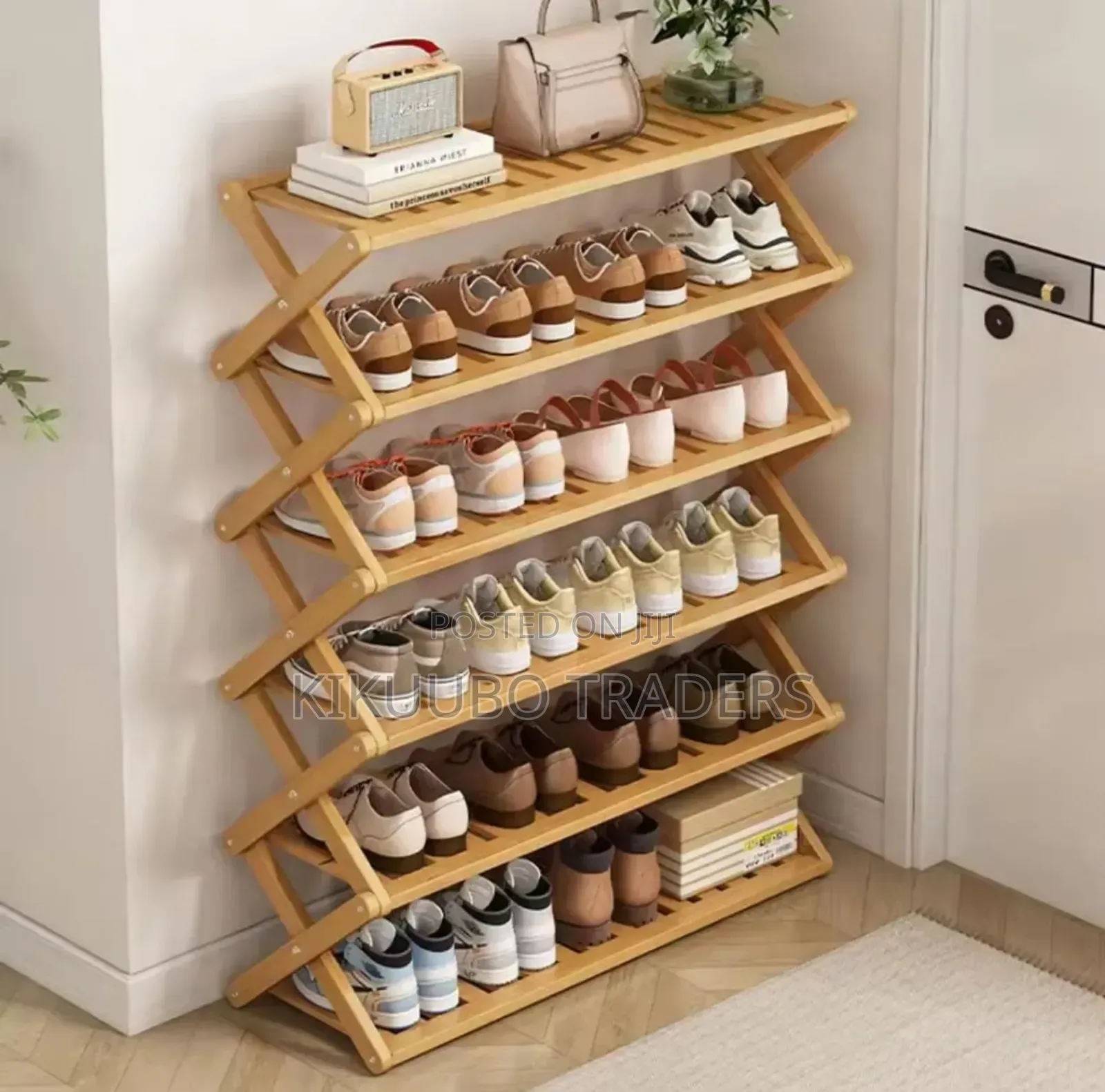 Shoe Rack,Bamboo Shoe Rack 6 Tier