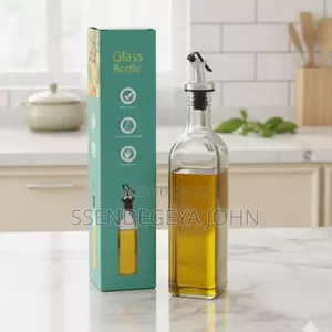 Square Glass Olive Oil Dispenser Bottle