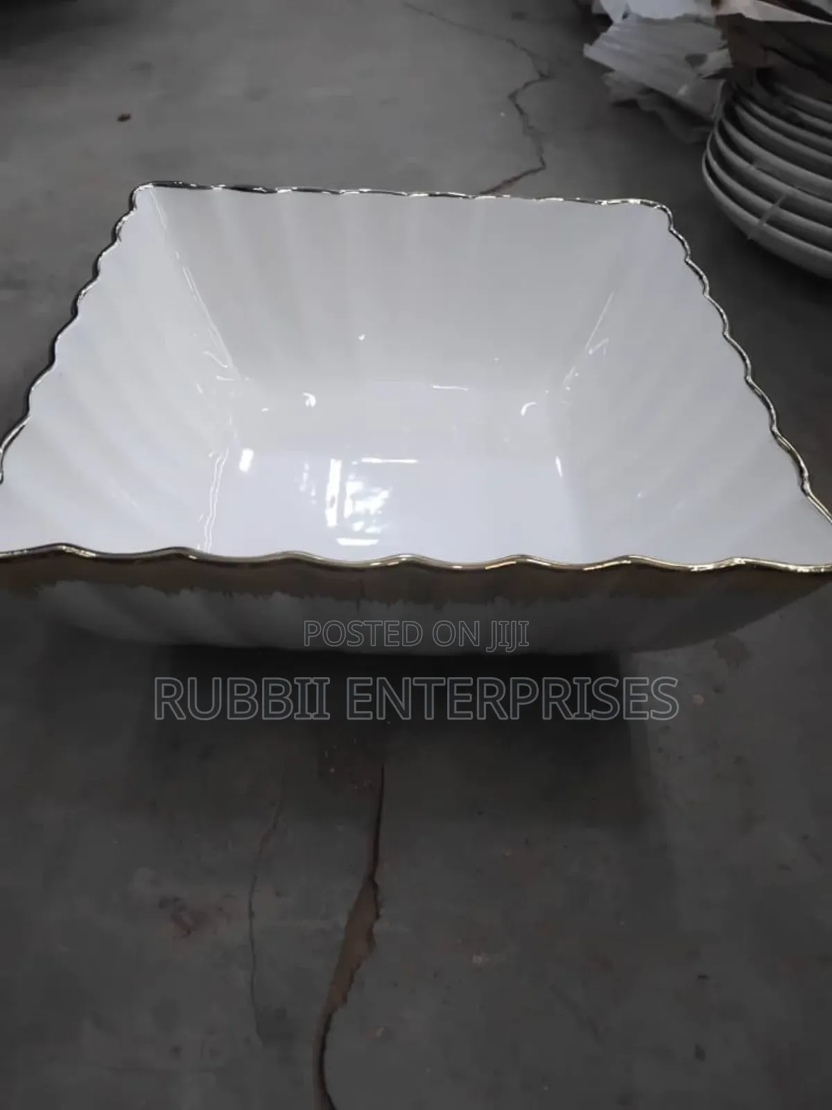 White Porcelain Serving Bowl