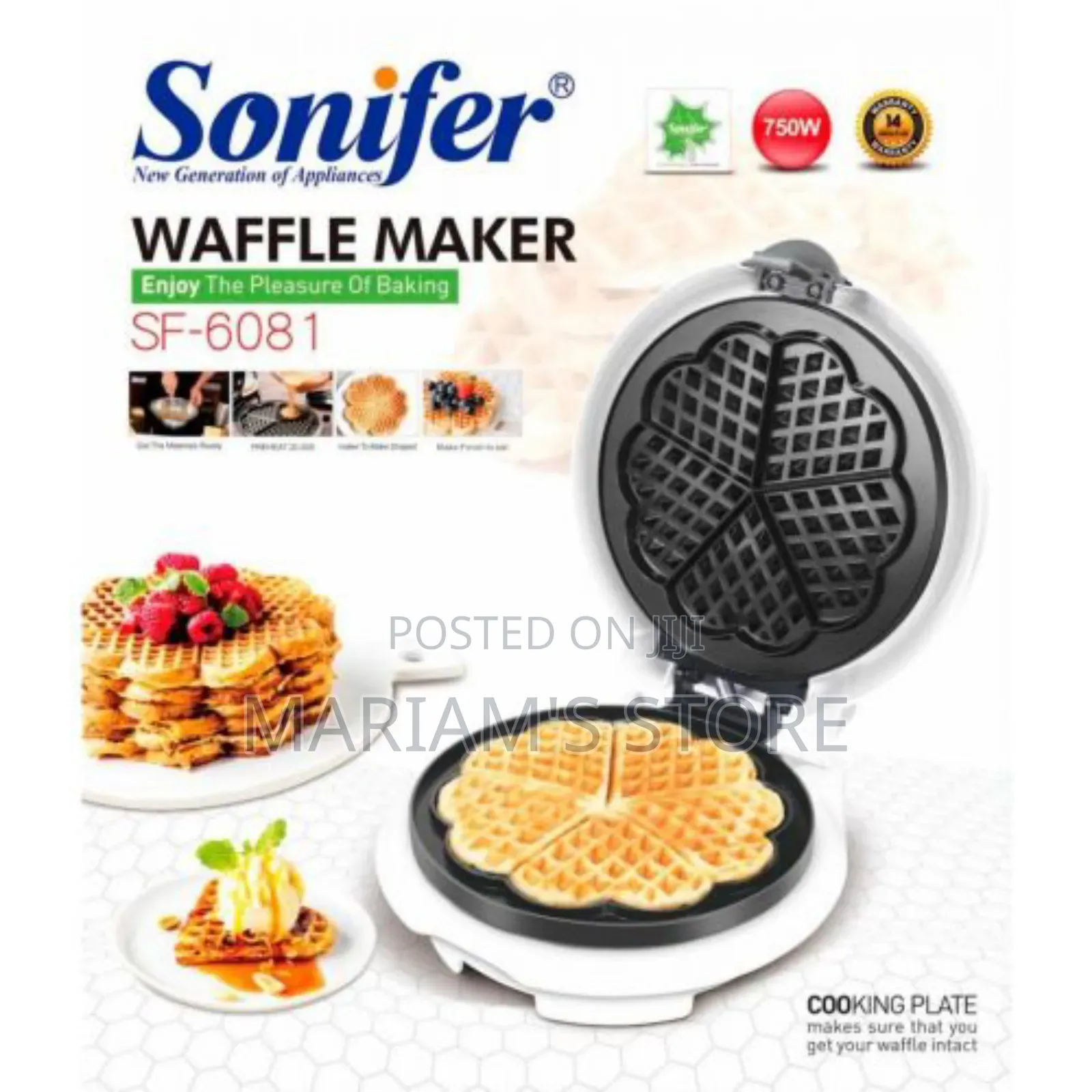Waffle Maker Iron Machine, Heart - Shaped