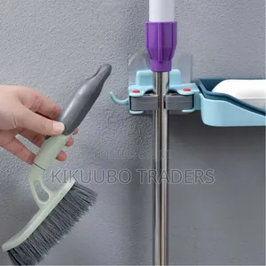 Mop Holder Brush Storage Rack Soap Dish Box Wall Mounted Organizer