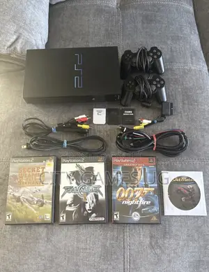 Sony Playstation 2 Fat Ps2 Console With Games + 2 Controllers