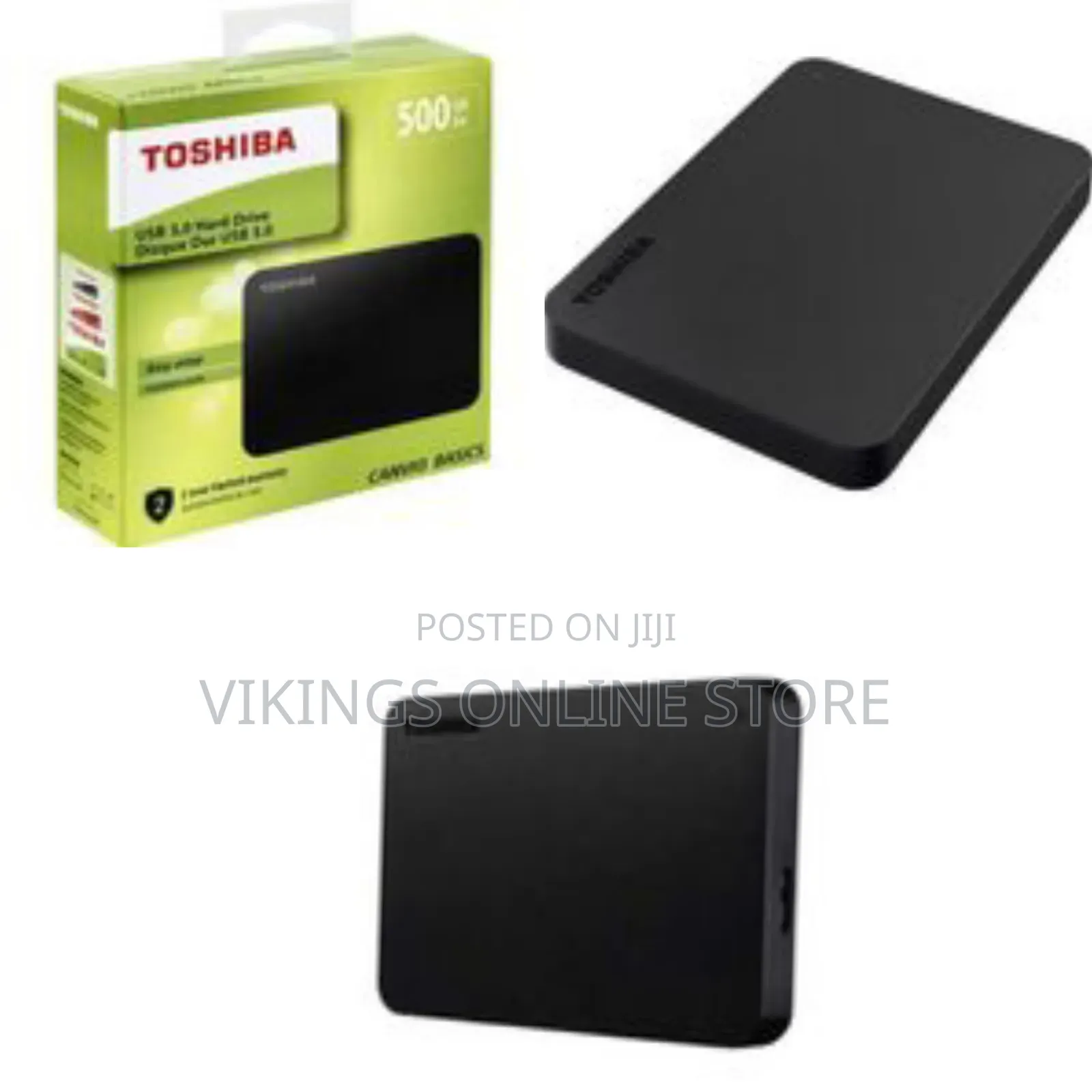 Toshiba 500gb External Hard Disk Drive 3.0 - Black
