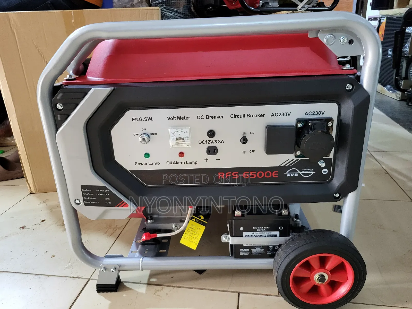 6.5kva Petrol Powered Generator