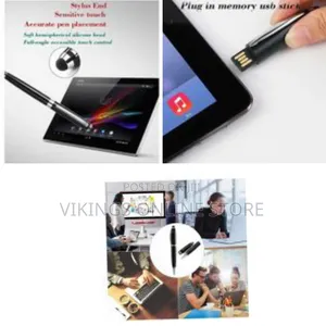 Gueeton 128gb Otg Usb Flash Drive Ballpoint Pen Black With 4 PCS Spare