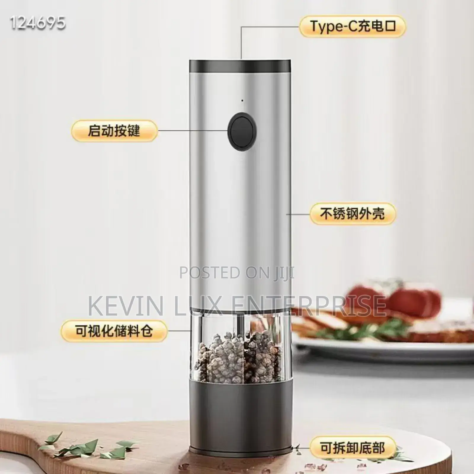 Electric Pepper and Salt Grinder Portable