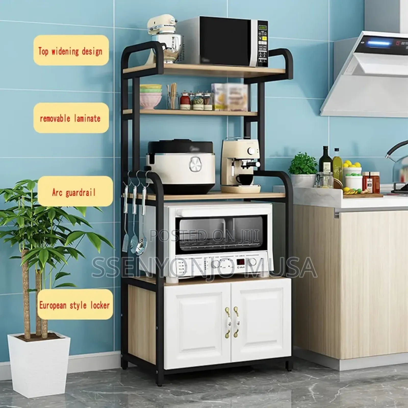 Kitchen Rack - 3-tier Storage Shelf For Cookware, Utensils