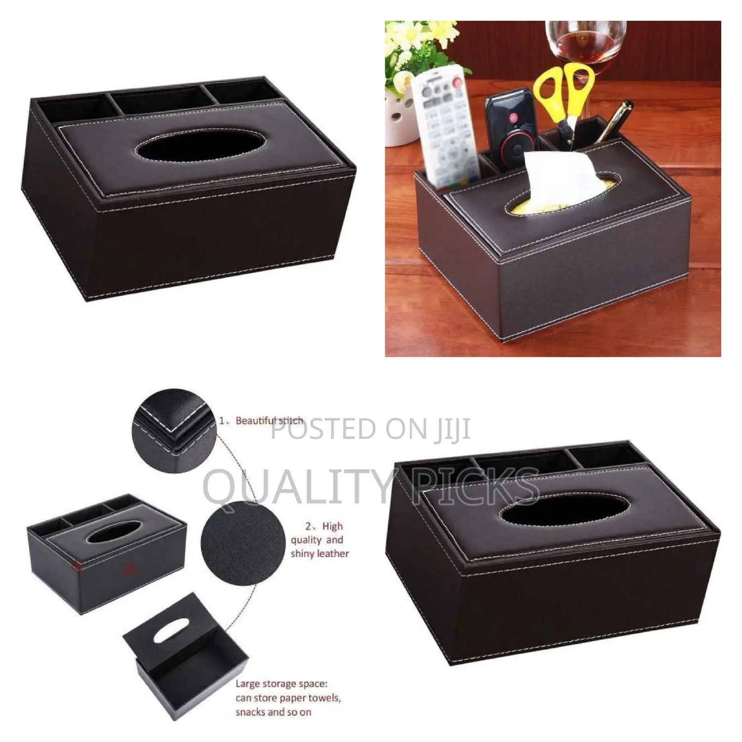 Leather Tissue Box.