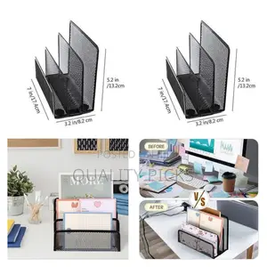Desk Small File Holders, Letter Organizer Metal Mesh