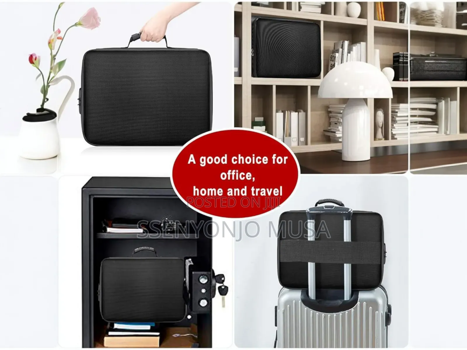 Document Bag Fireproof Organizer With Lock – Portable File Storage.