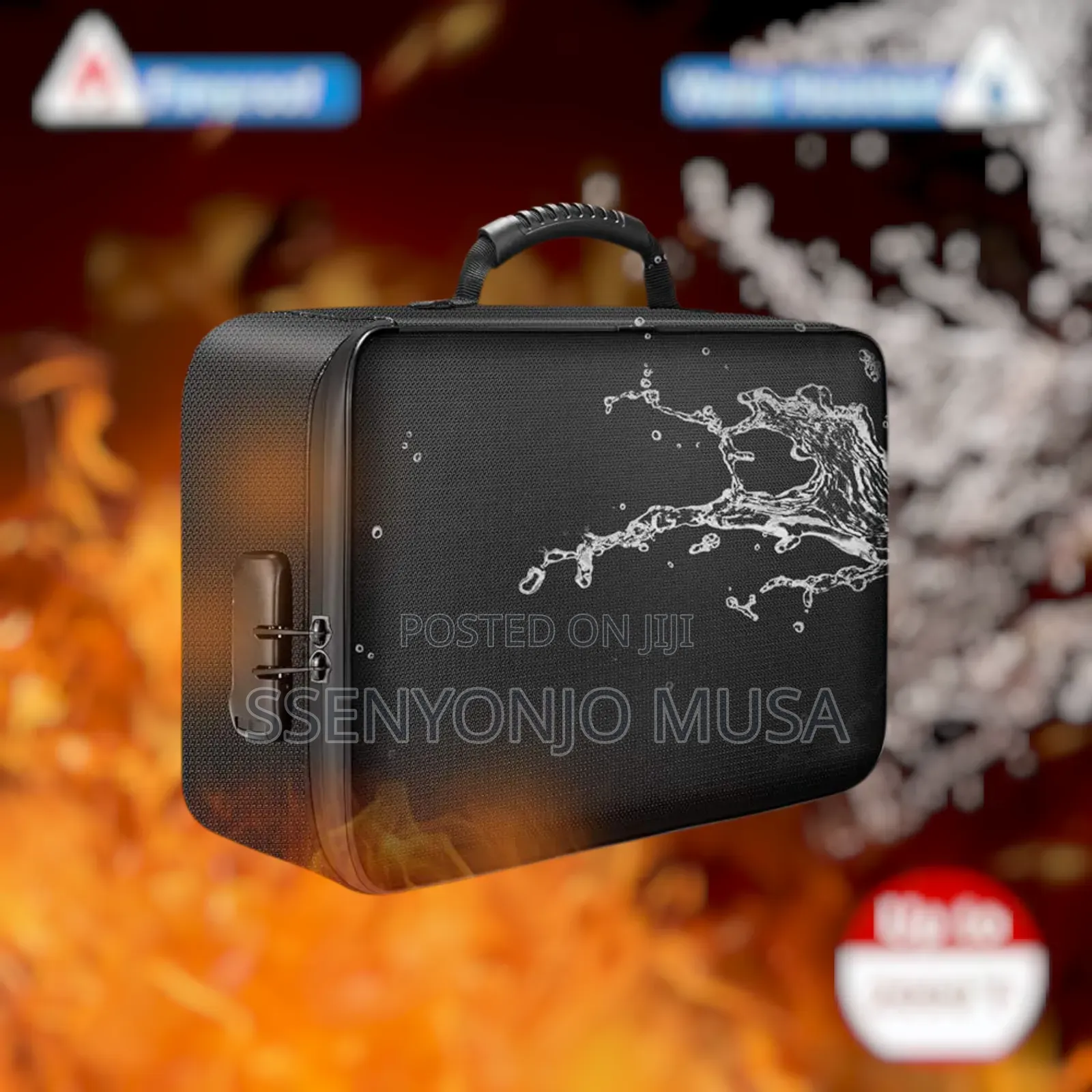 Document Bag Fireproof Organizer With Lock – Portable File Storage.