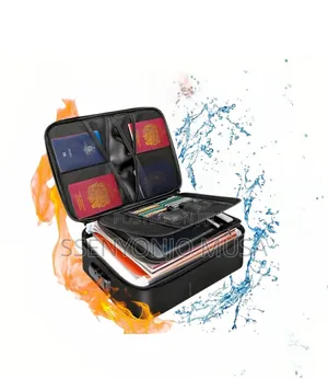 Document Bag Fireproof Organizer With Lock – Portable File Storage.