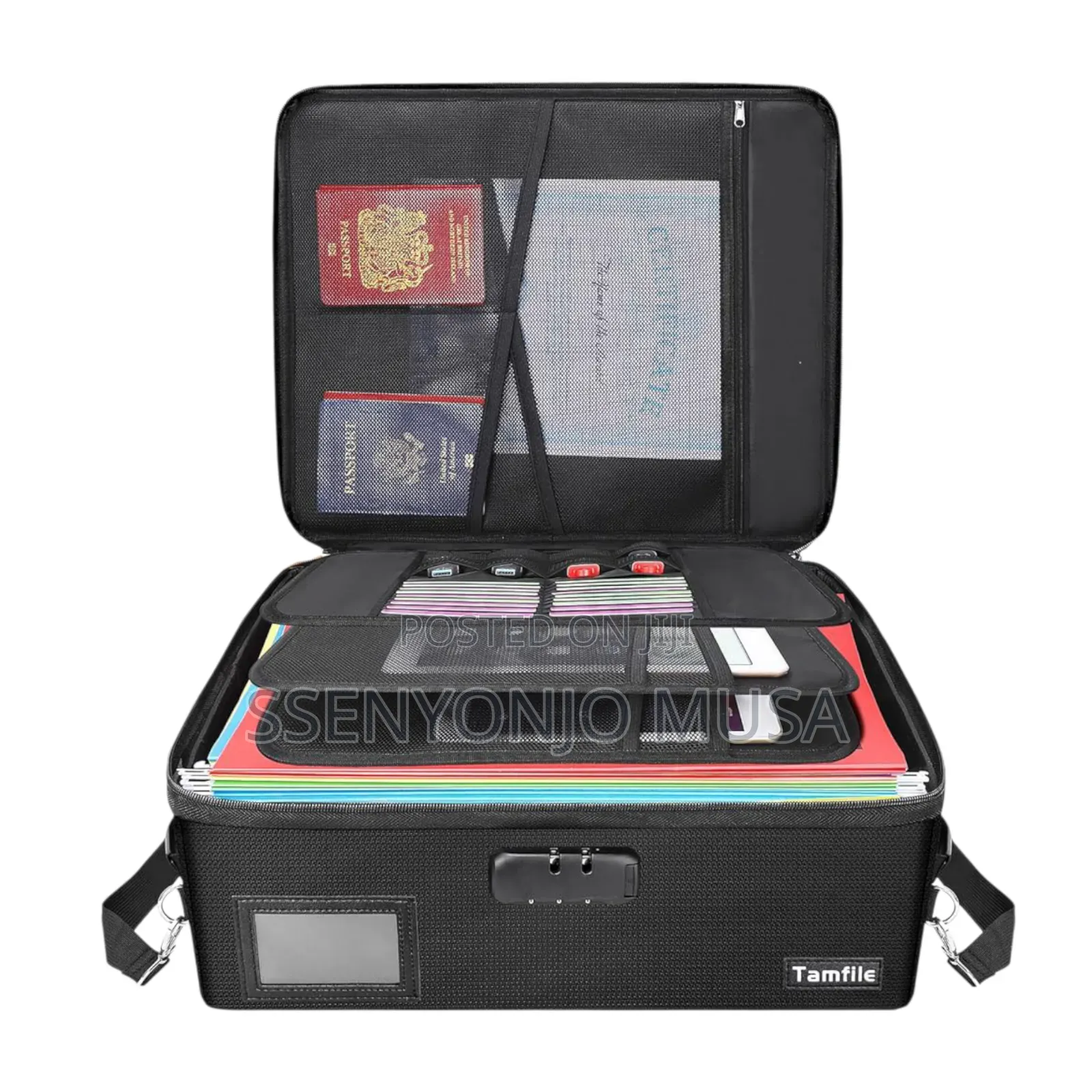 Document Bag Fireproof Organizer With Lock – Portable File Storage.