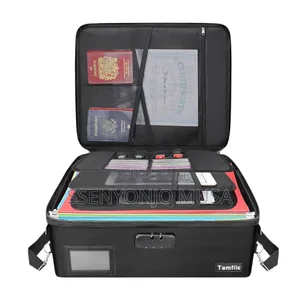 Document Bag Fireproof Organizer With Lock – Portable File Storage.