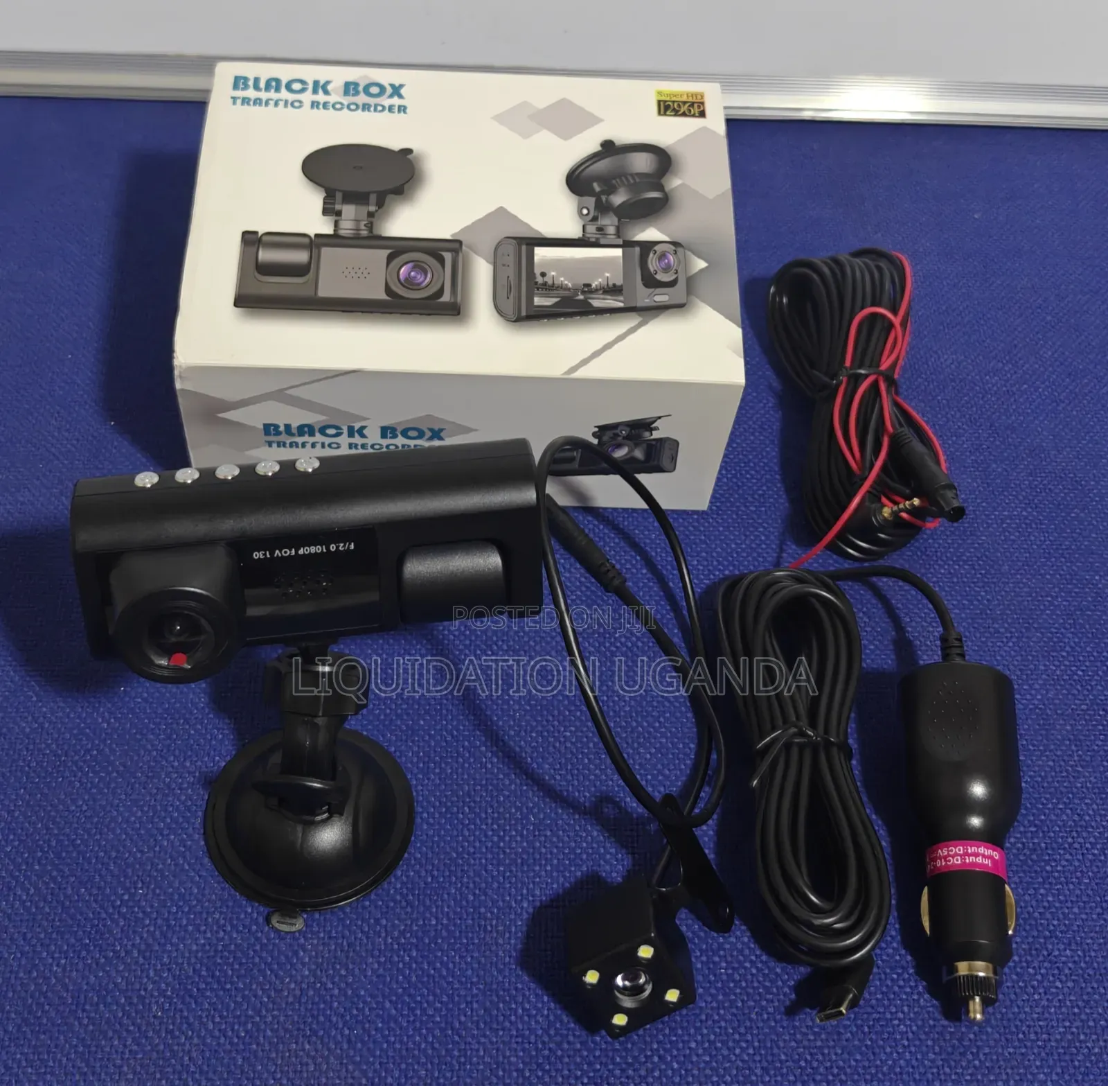 Dash Cam (Front, Rear Inside Cameras + Memory Card Support) –