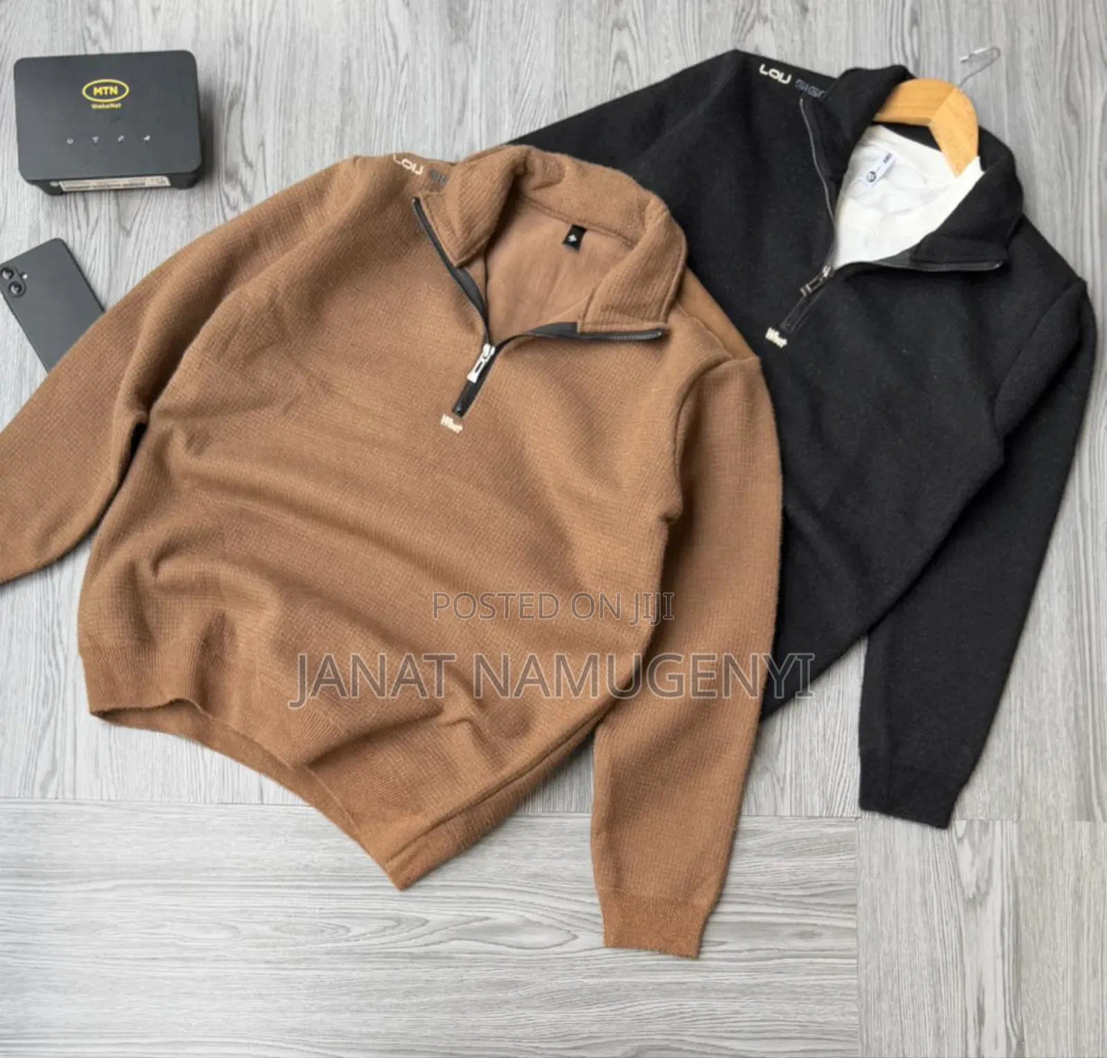 Plain Colored Zipped Sweaters Available