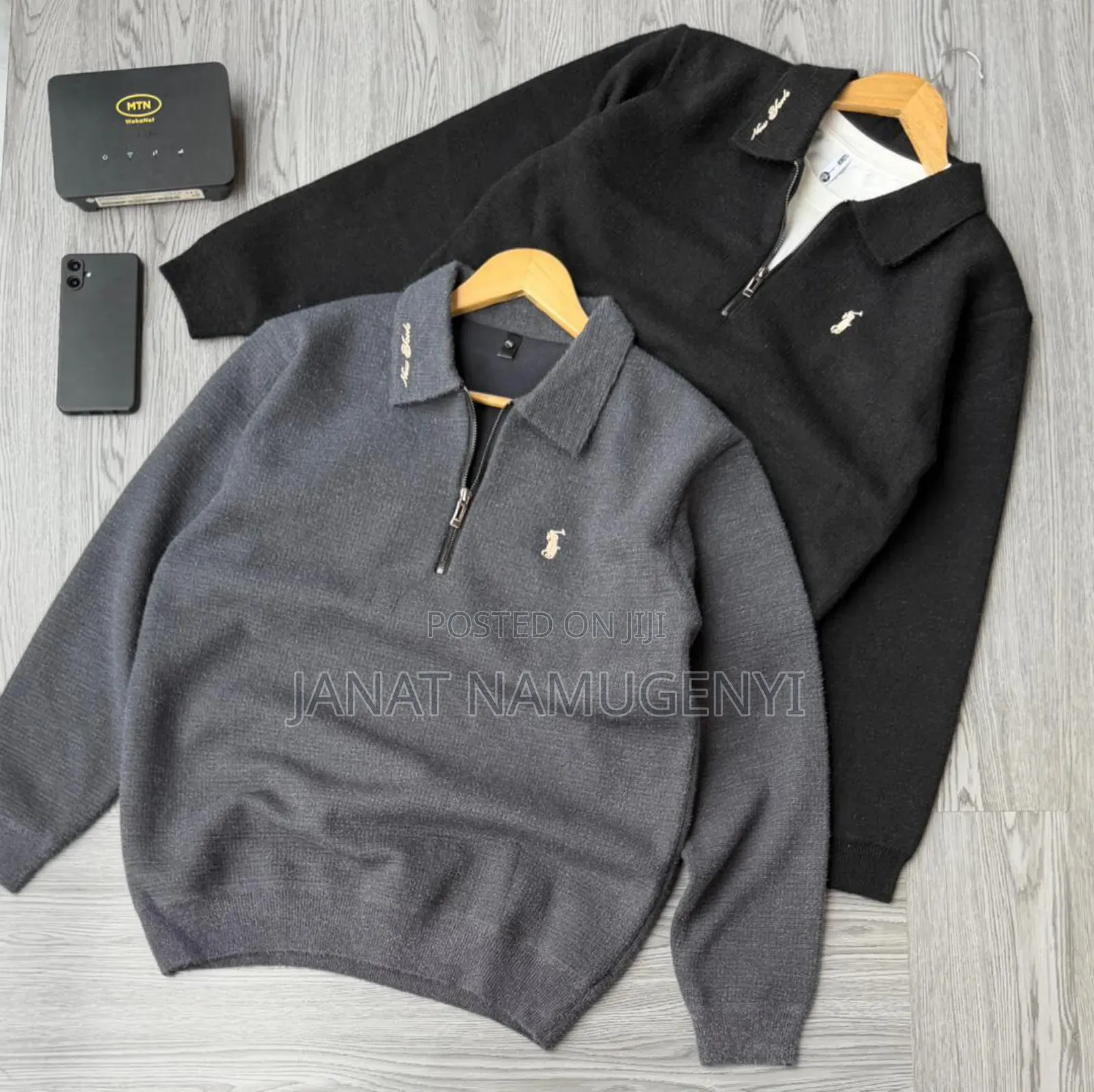 Plain Colored Zipped Sweaters Available