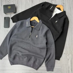 Plain Colored Zipped Sweaters Available