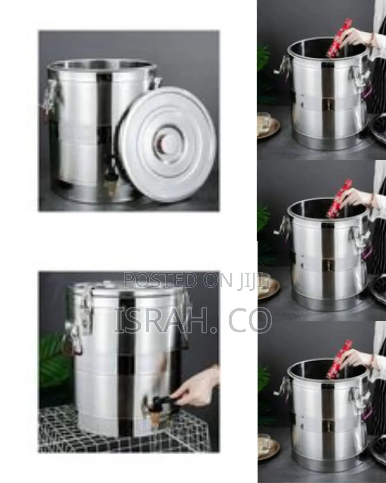 Insulated Stainless Steebeverage Dispenser / Food Carrier - Multicolor