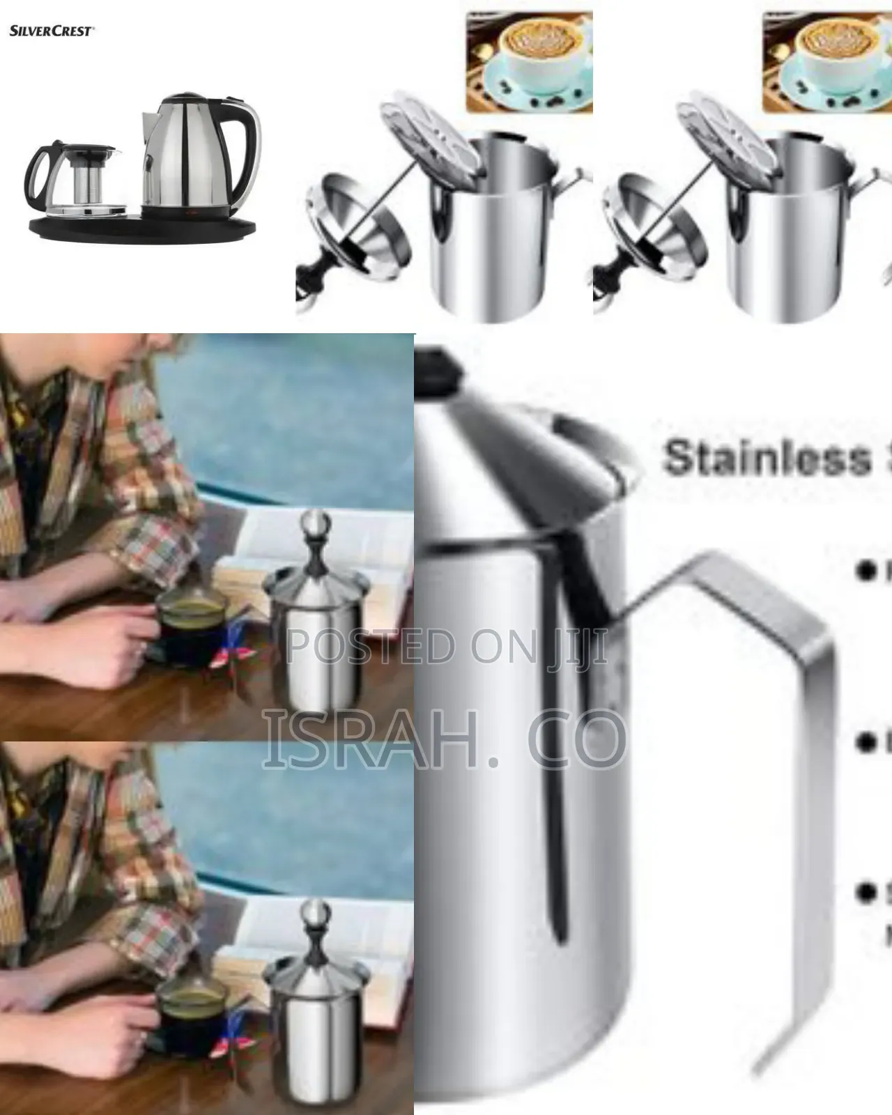 Manual Stainless Steel Milk Frother / Creamer - Multicolor