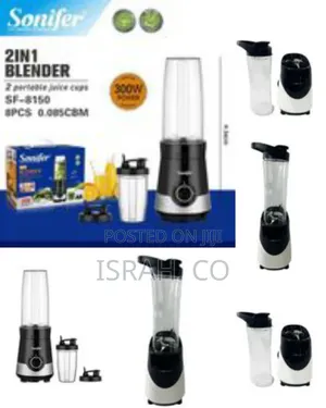 Sonifer 2-in-1 Portable Personal Blender With Two Juice Cups (300w)
