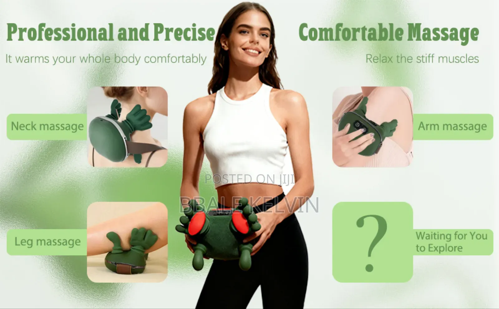 Real Hand Bionic Full Body Heated Massager, Neck and Back Massager
