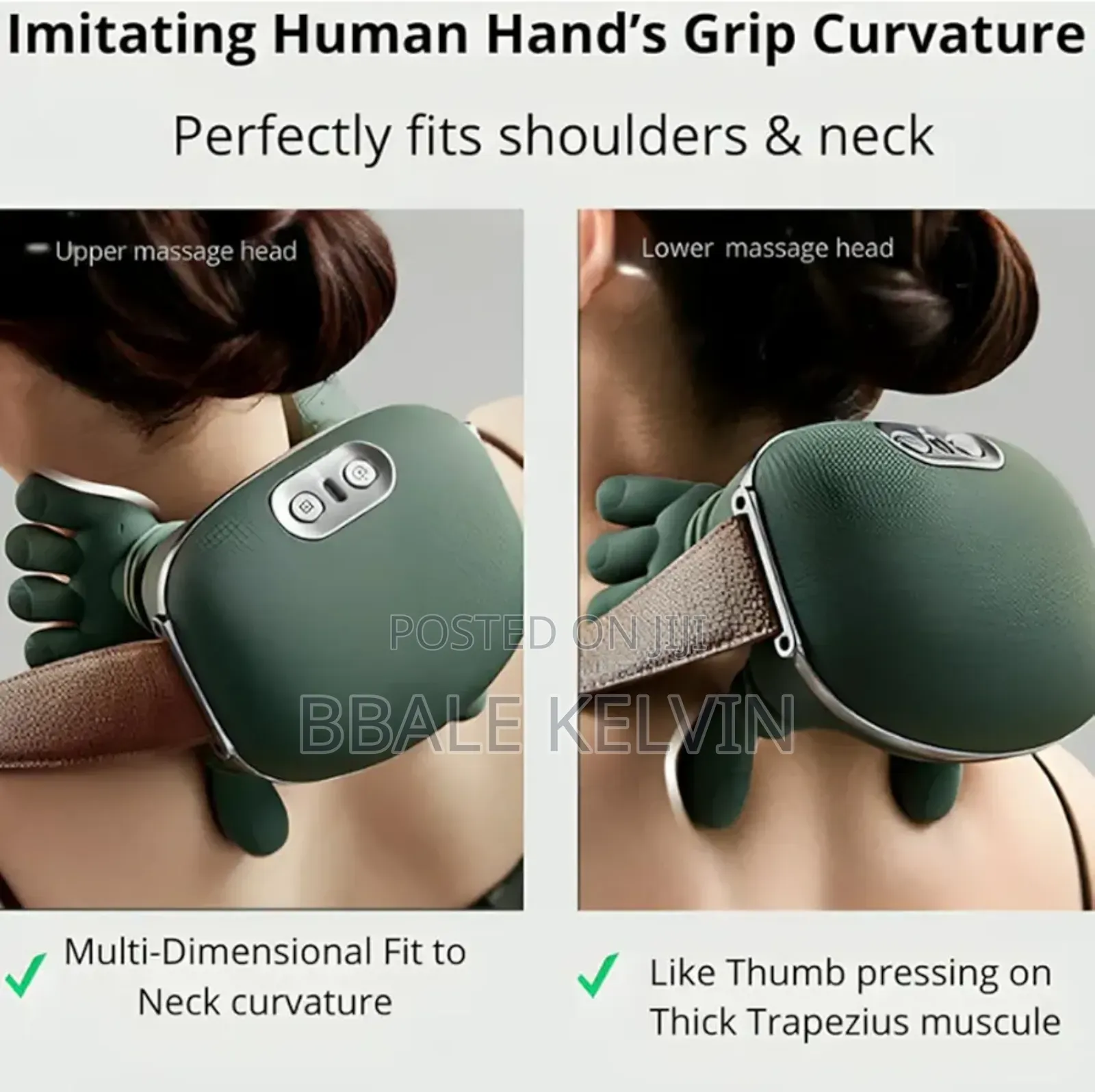 Real Hand Bionic Full Body Heated Massager, Neck and Back Massager