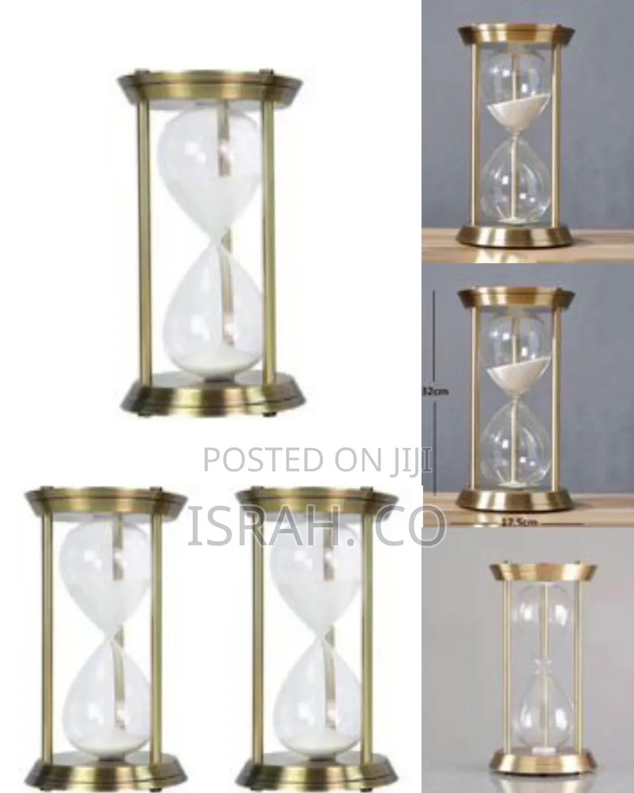 Elegant Vintage Brass Hourglass Sand Timer