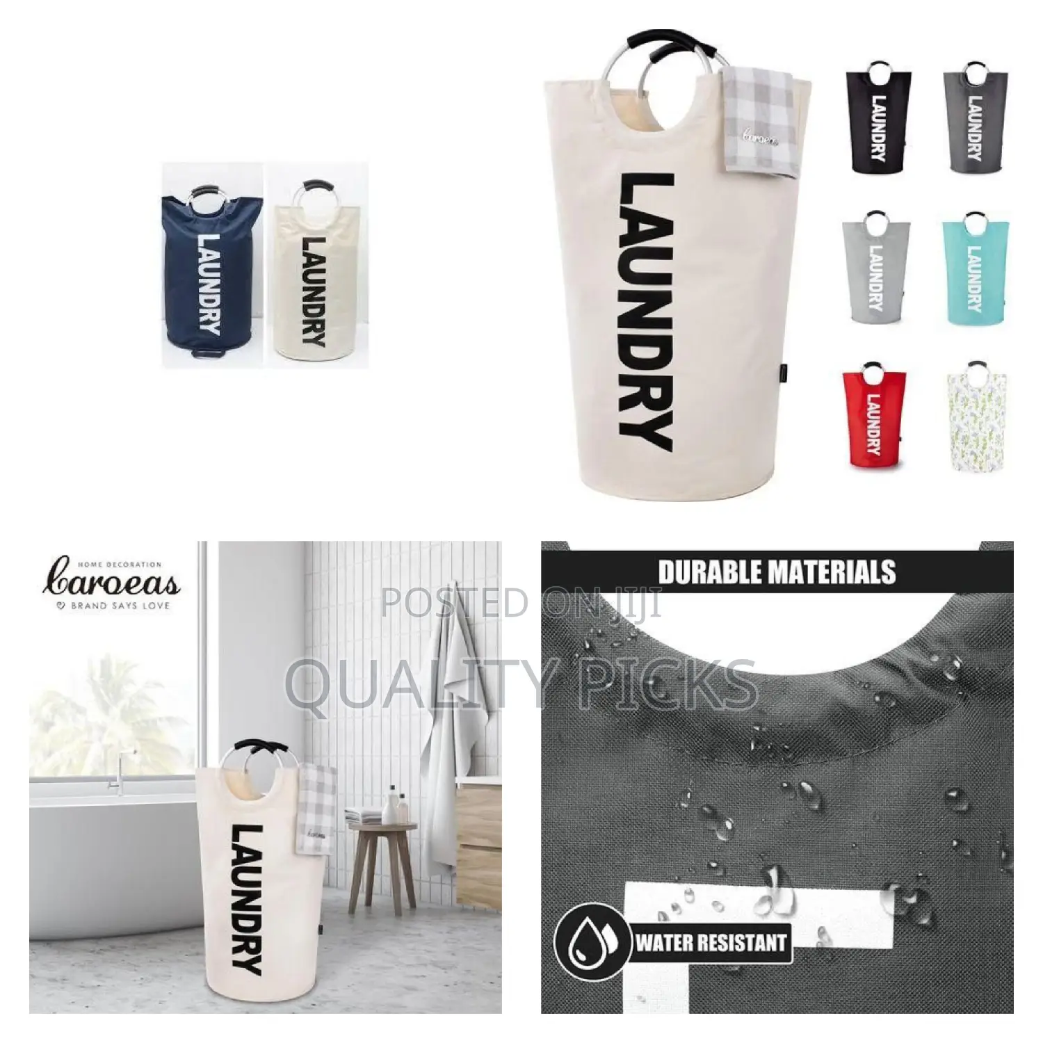 100l Freestanding Collapsable Waterproof Laundry Basket