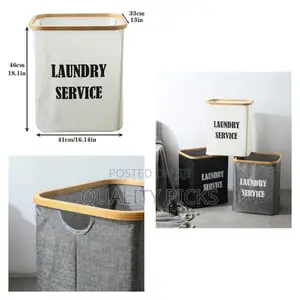 Piece Large Foldable Sturdy Bamboo Laundry Hamper