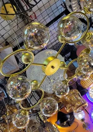 Modern Gold Round Metal Led Chandelier