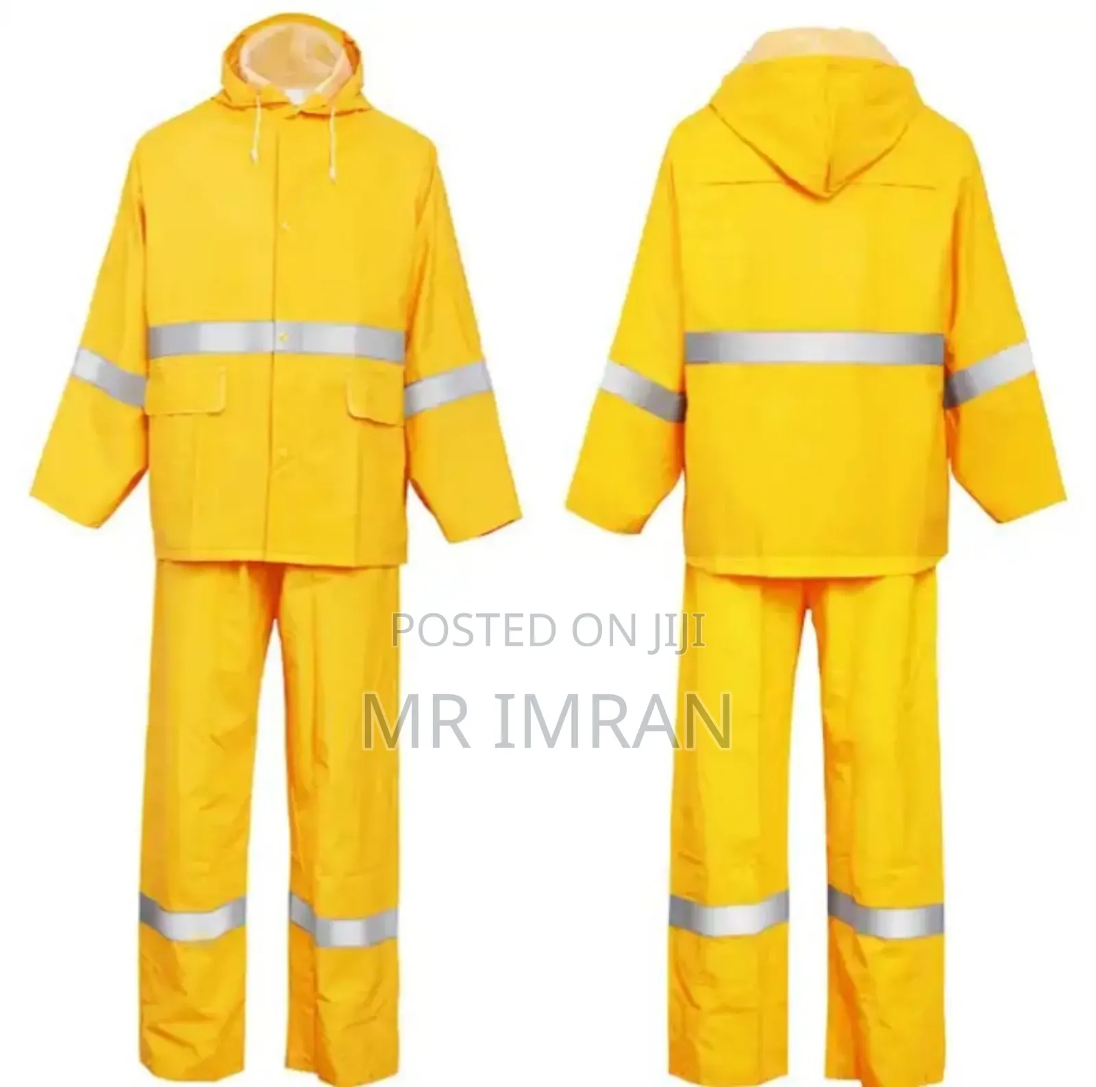 High-visibility Yellow Pvc Waterproof Rain Suit
