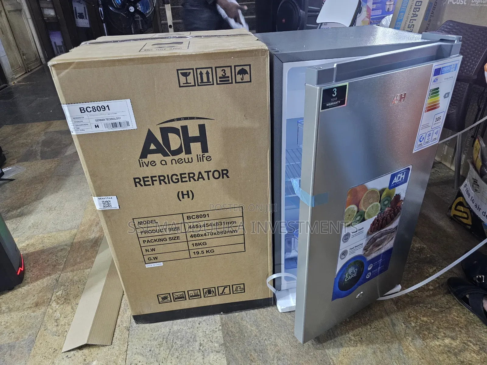 Adh Bc8091 120l Single Door Refrigerator