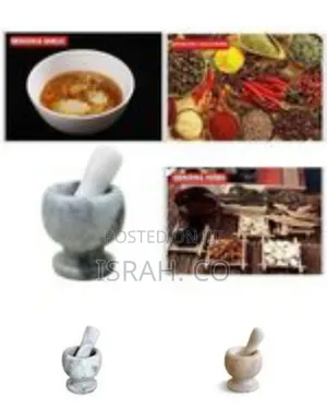 Elegant Natural Marble Mortar and Pestle Set