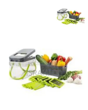 Professional Multi-Blade Vegetable Chopper and Slicer Set - Multicolor