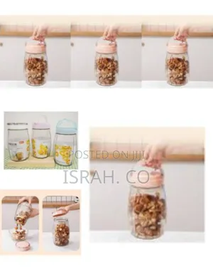 1700ml Kitchen Glass Food Storage Jars - Transparent