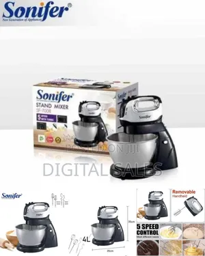 Sonifer 4l Electric Dough Hand Stand Mixer