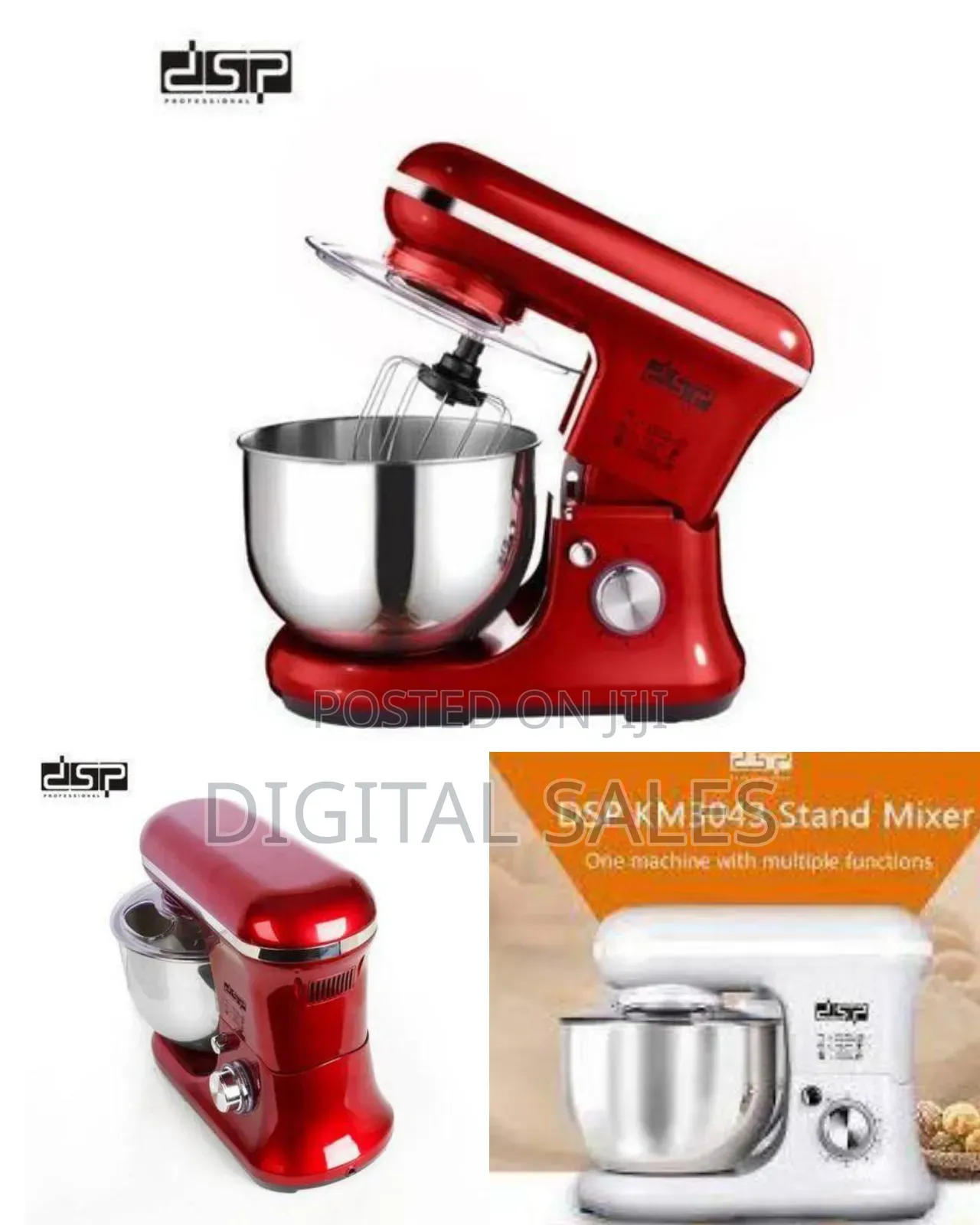 DSP Professional Multi-Function Stand Mixer With Stainless Steel Bowl
