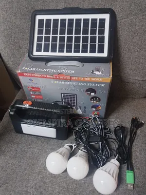 Solar Lightening Kit With 3 Bulbs Charging System 4000amps