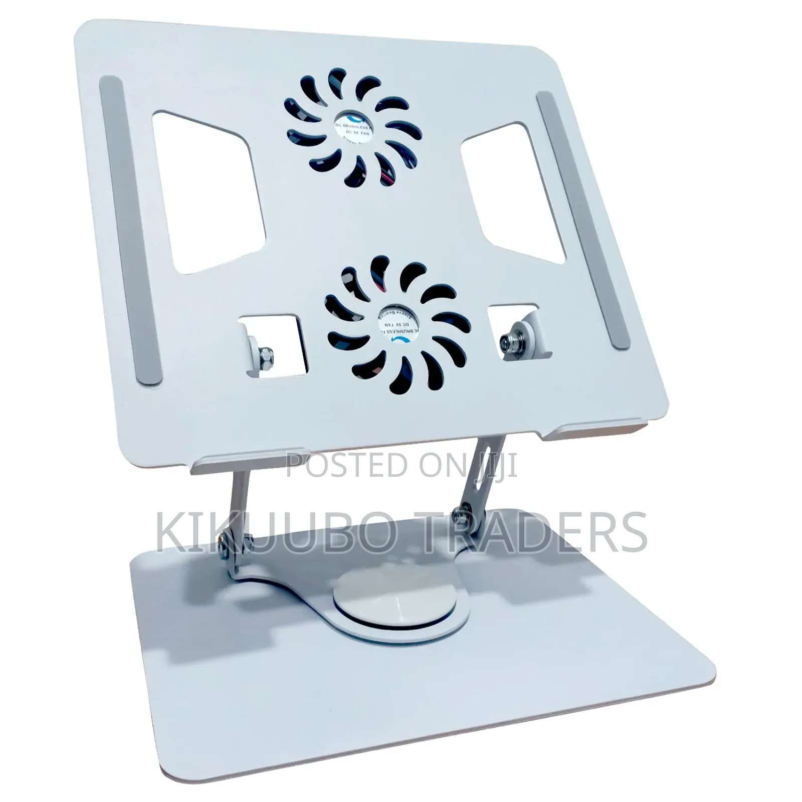 Tabletop Laptop Stand With Double Fan 360 Degree Rotating